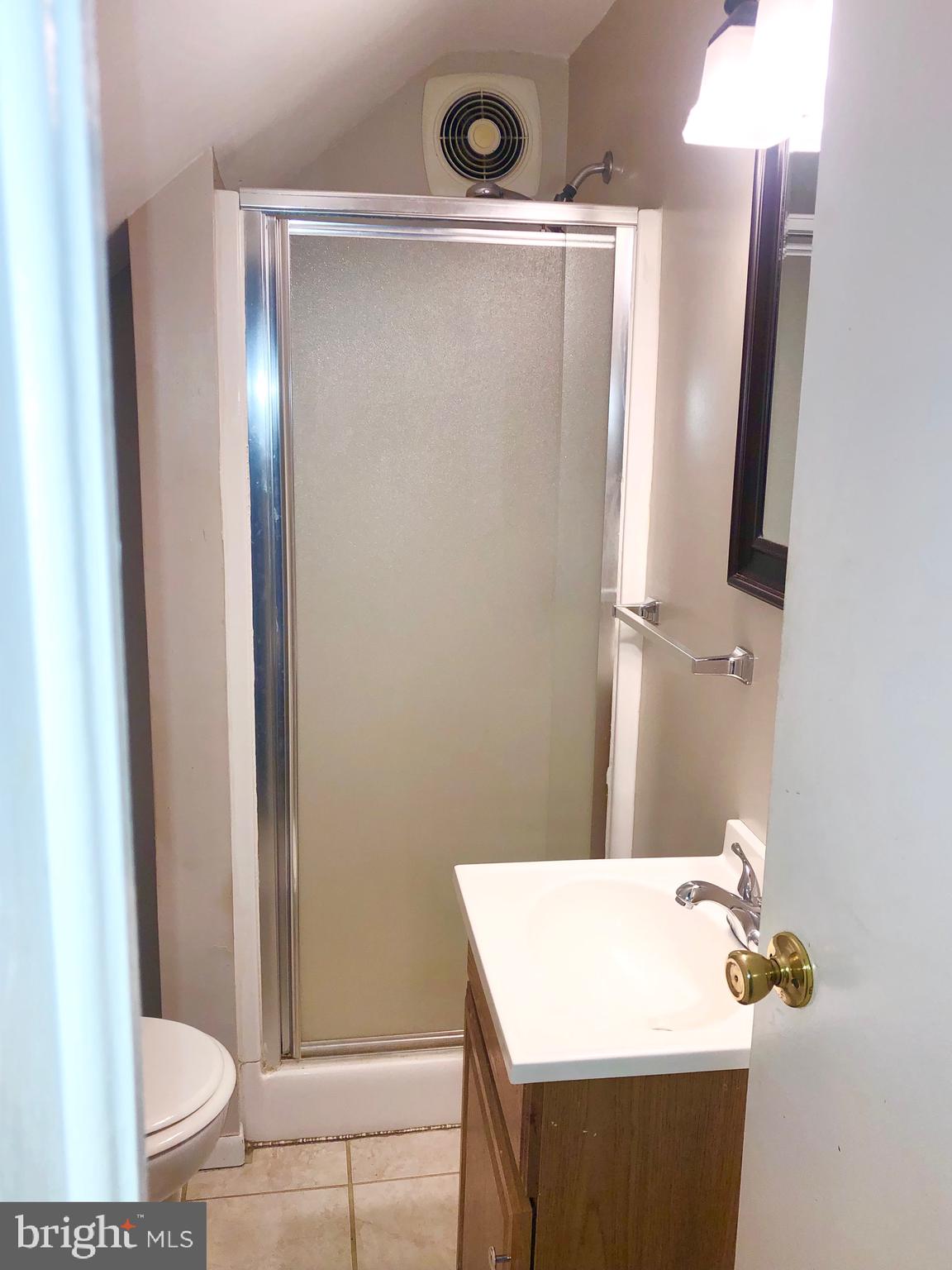 50 Dymond Avenue, Unit B Fayetteville, PA 17222 - Photo 10 of 23 a bathroom with a sink a toilet a mirror and shower