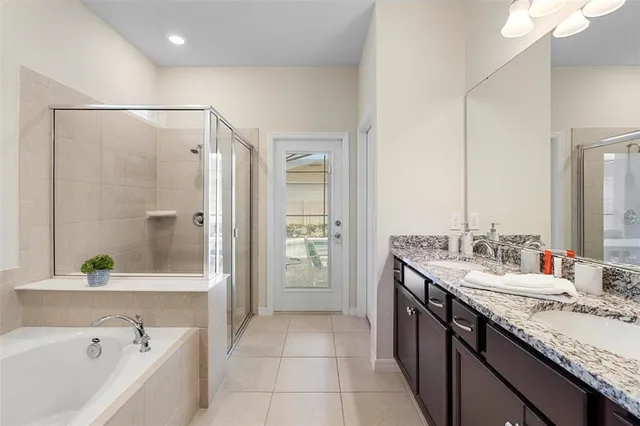 a projector room with furniture and air hockey table