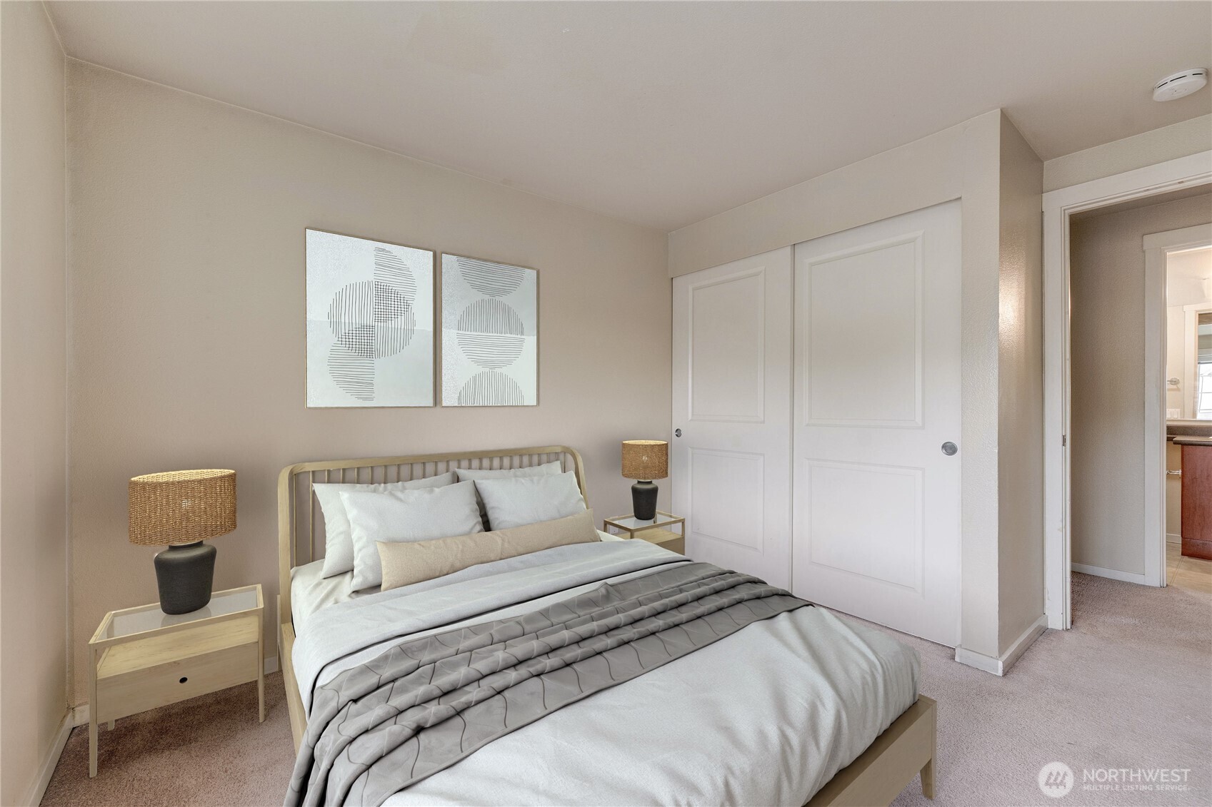 12404 East Gibson Road, Unit Q201 Everett, WA 98204 - Photo 21 of 40 a bedroom with a bed and a window