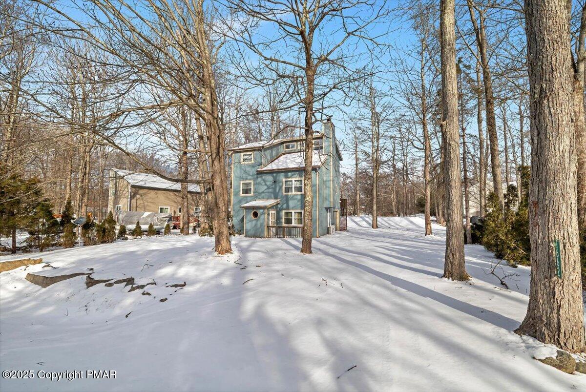 1662 Cotswald Road Tobyhanna, PA 18466 - Photo 4 of 43 a street view with large trees