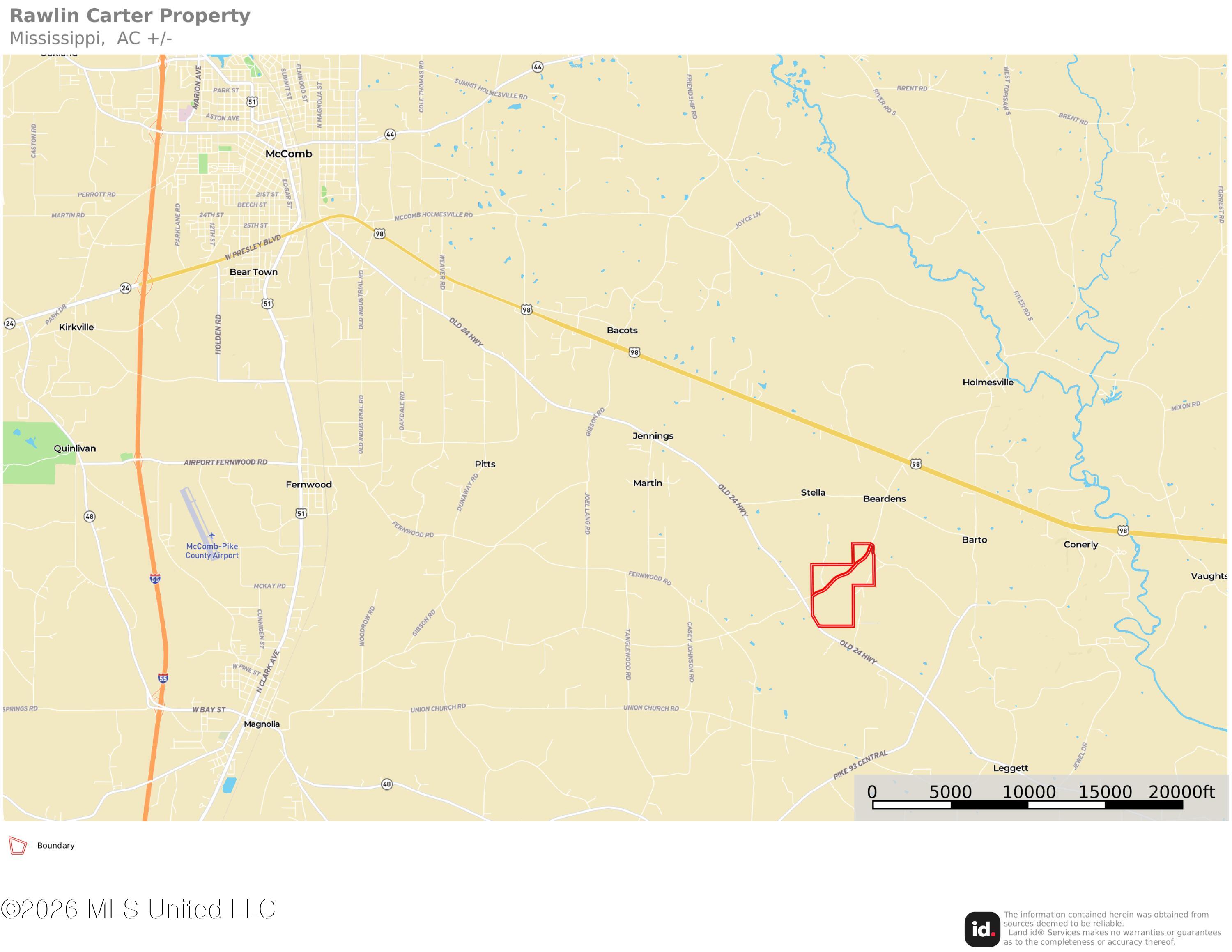 Magnolia Holmesville Road McComb, MS 39648 - Photo 74 of 74 Bearden Place Location