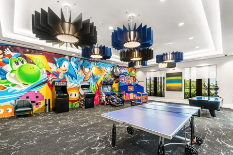 a store room with lots of furniture and appliances