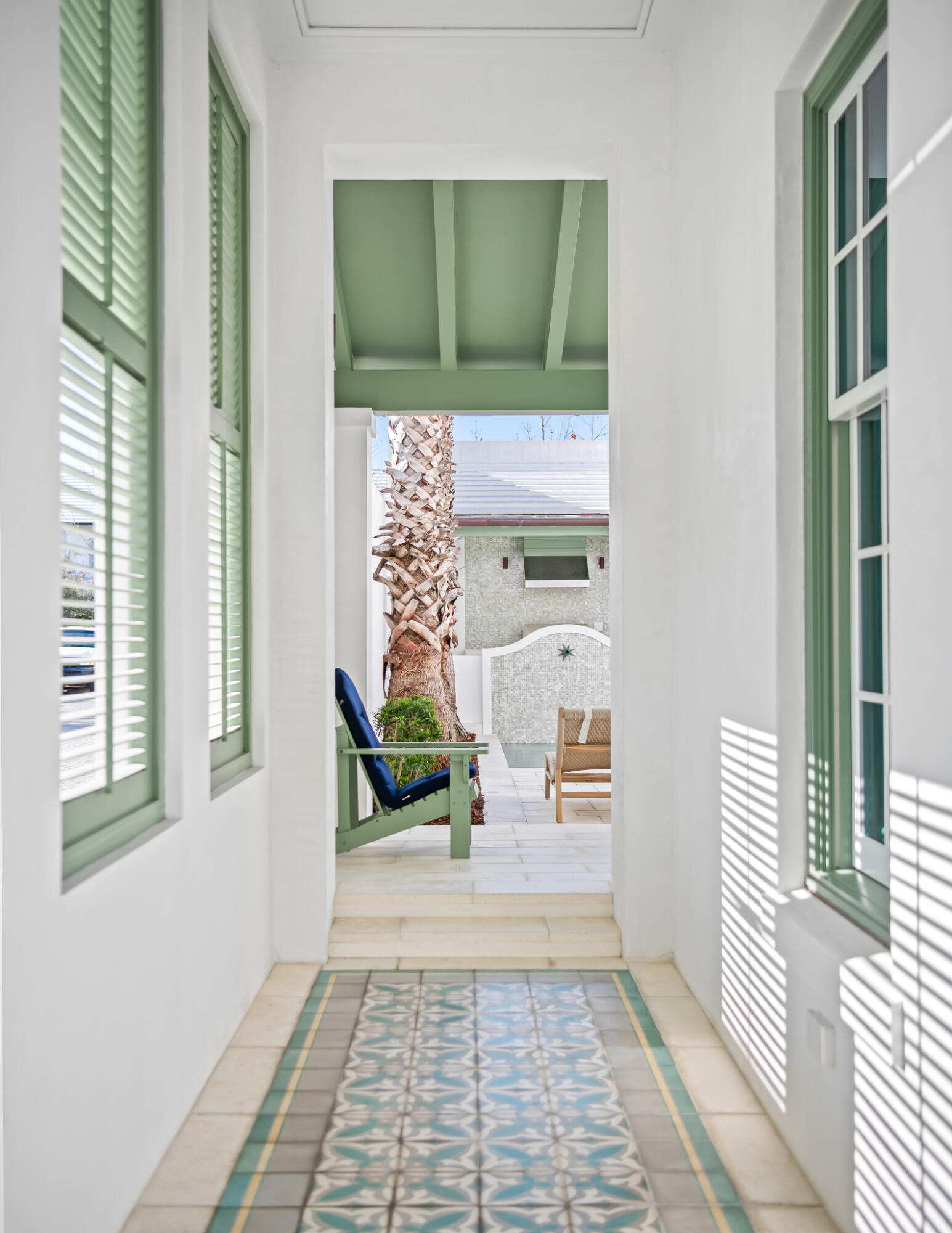 31 North Charles St Inlet Beach Inlet Beach, FL 32461 - Photo 5 of 47 a view of a hallway with wooden floor and a living room
