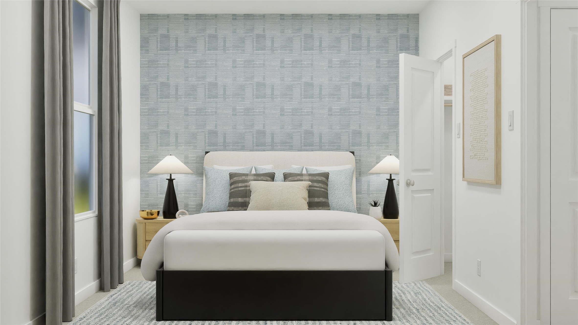 8306 Opal Pond Drive Angleton, TX 77515 - Photo 20 of 28 a bedroom with a bed and a mirror