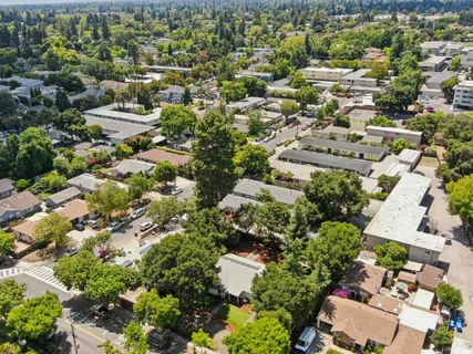 an aerial view of a city