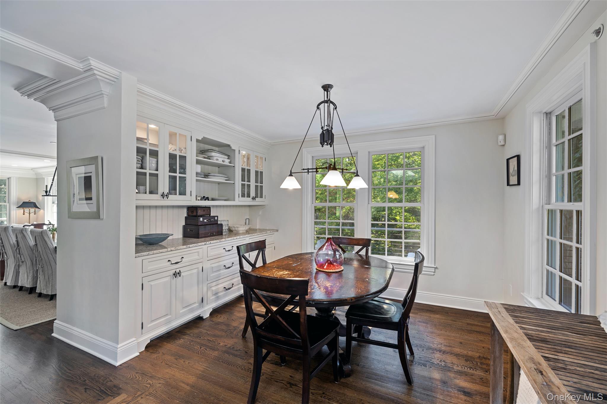 12 Bishop Park Road Pound Ridge, NY 10576 - Photo 12 of 49 a view of a dining room with furniture window and wooden floor