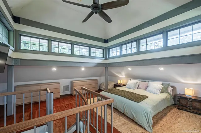 a view of a room with furniture