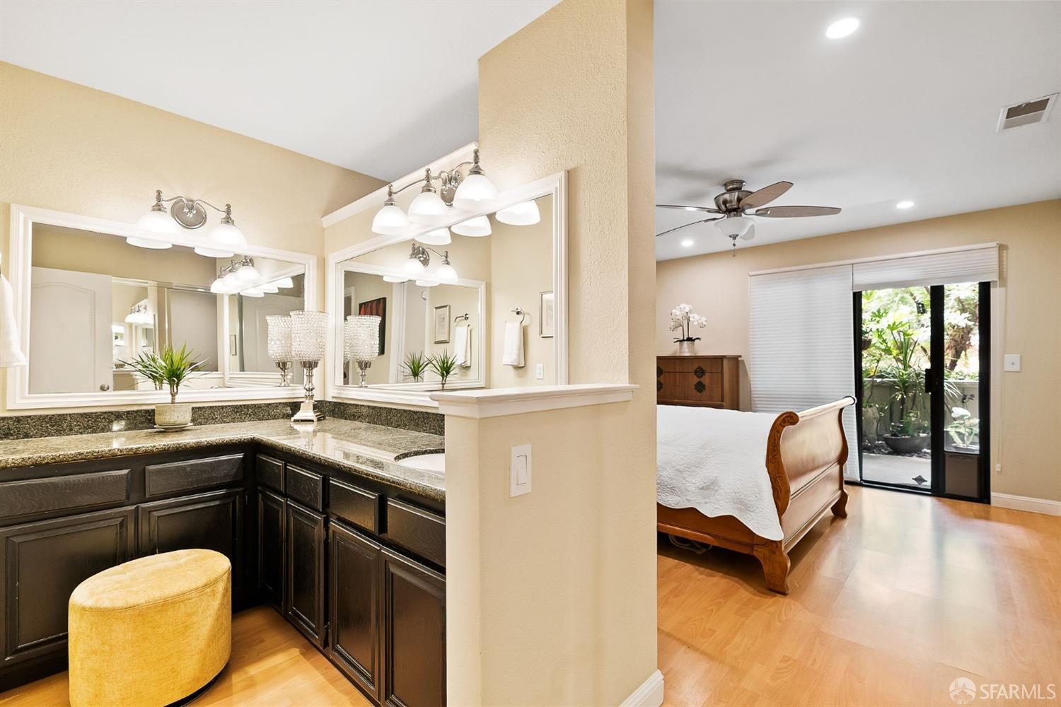 348 Mill Road Martinez, CA 94553 - Photo 13 of 28 a kitchen with granite countertop a sink a counter top space and living room view