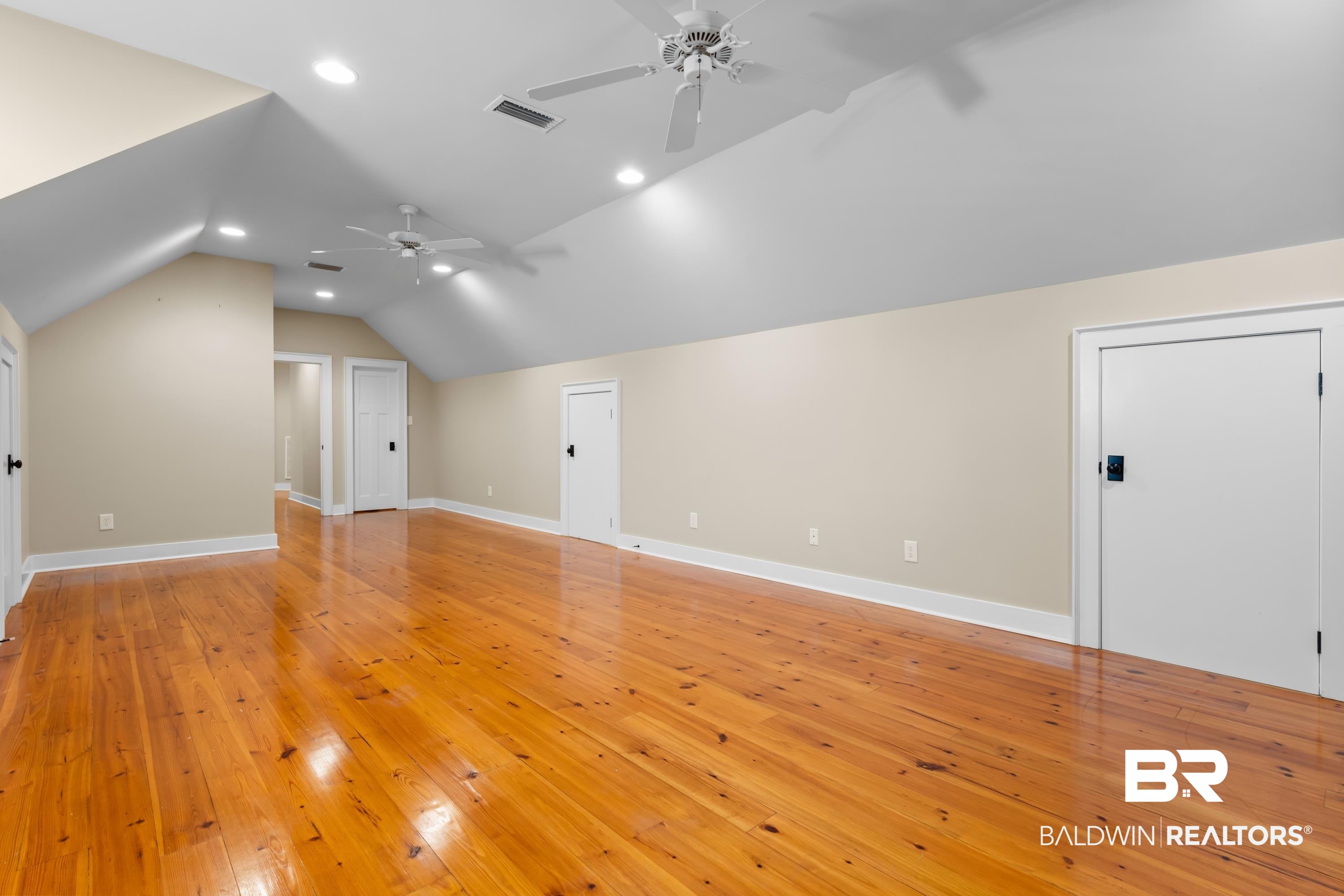 30057 Dolive Ridge Daphne, AL 36527 - Photo 35 of 55 Bonus Room with light hardwood / wood-style floors, lofted ceiling, and ceiling fan