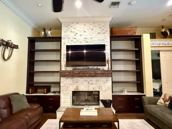 a dining room with wooden floor and breakfast area