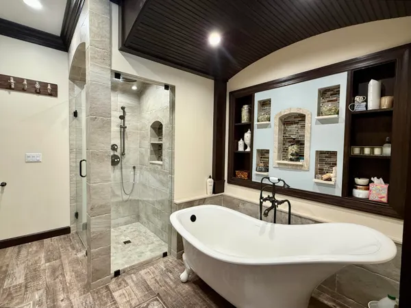 a house view with a outdoor seating space