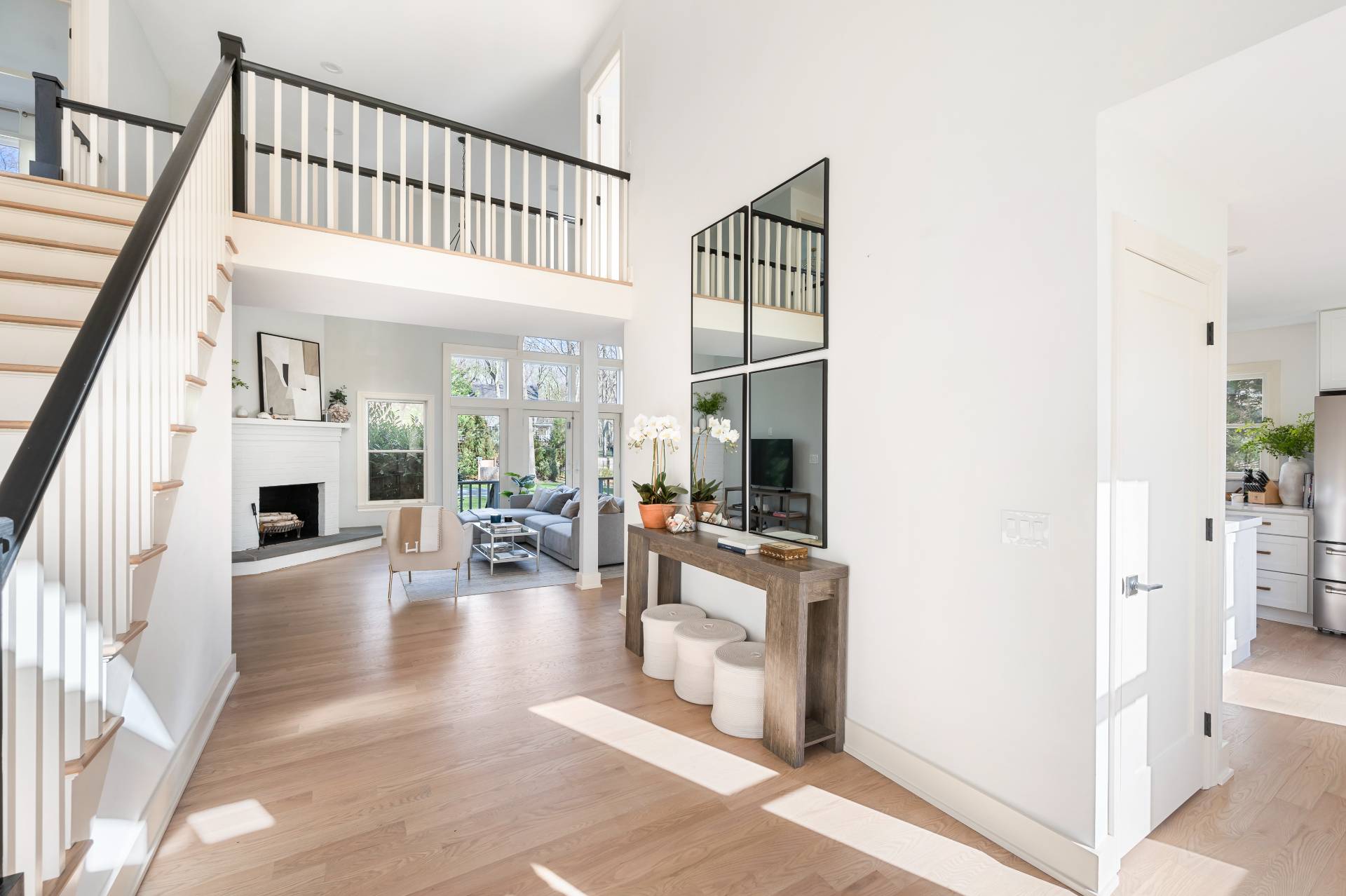 40 Dinah Rock Road Shelter Island, NY 11964 - Photo 9 of 29 a living room with furniture and a fireplace