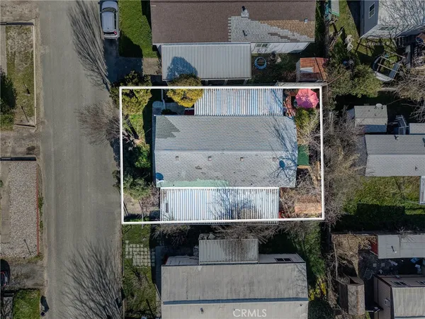 an aerial view of house with outdoor space