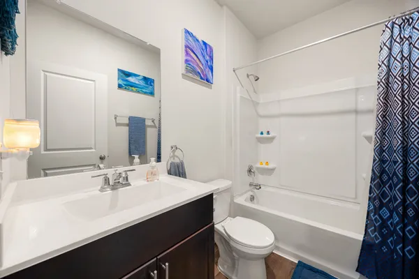 a bathroom with a sink a toilet and a bathtub