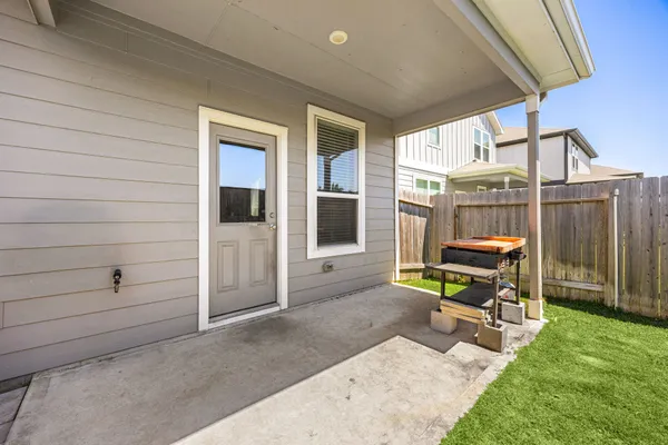 a house view with a seating space