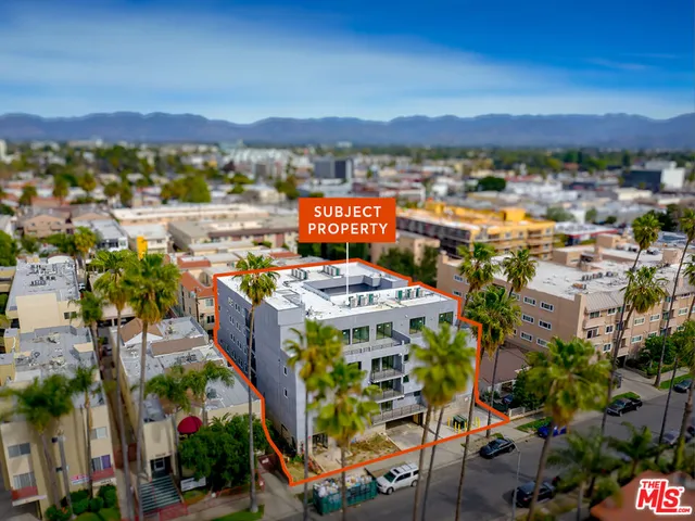 a front view of a building with street