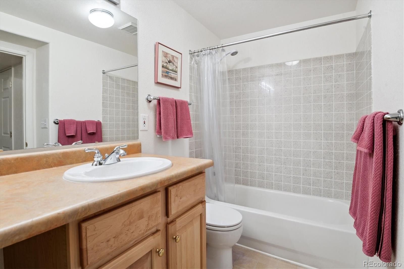 6381 Deframe Way Arvada, CO 80004 - Photo 14 of 22 a bathroom with a sink toilet and shower