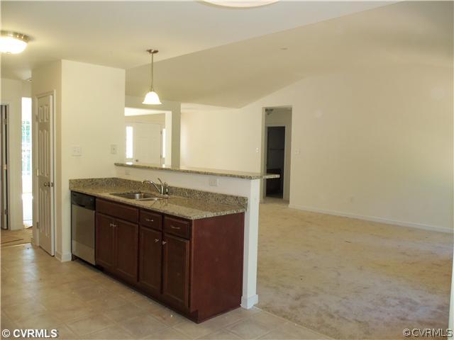 3964 Lost Mill Road Powhatan, VA 23139 - Photo 5 of 24 Kitchen - Actual Kitchen - bar seating - open to g