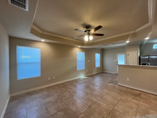 a view of a hallway with a projector