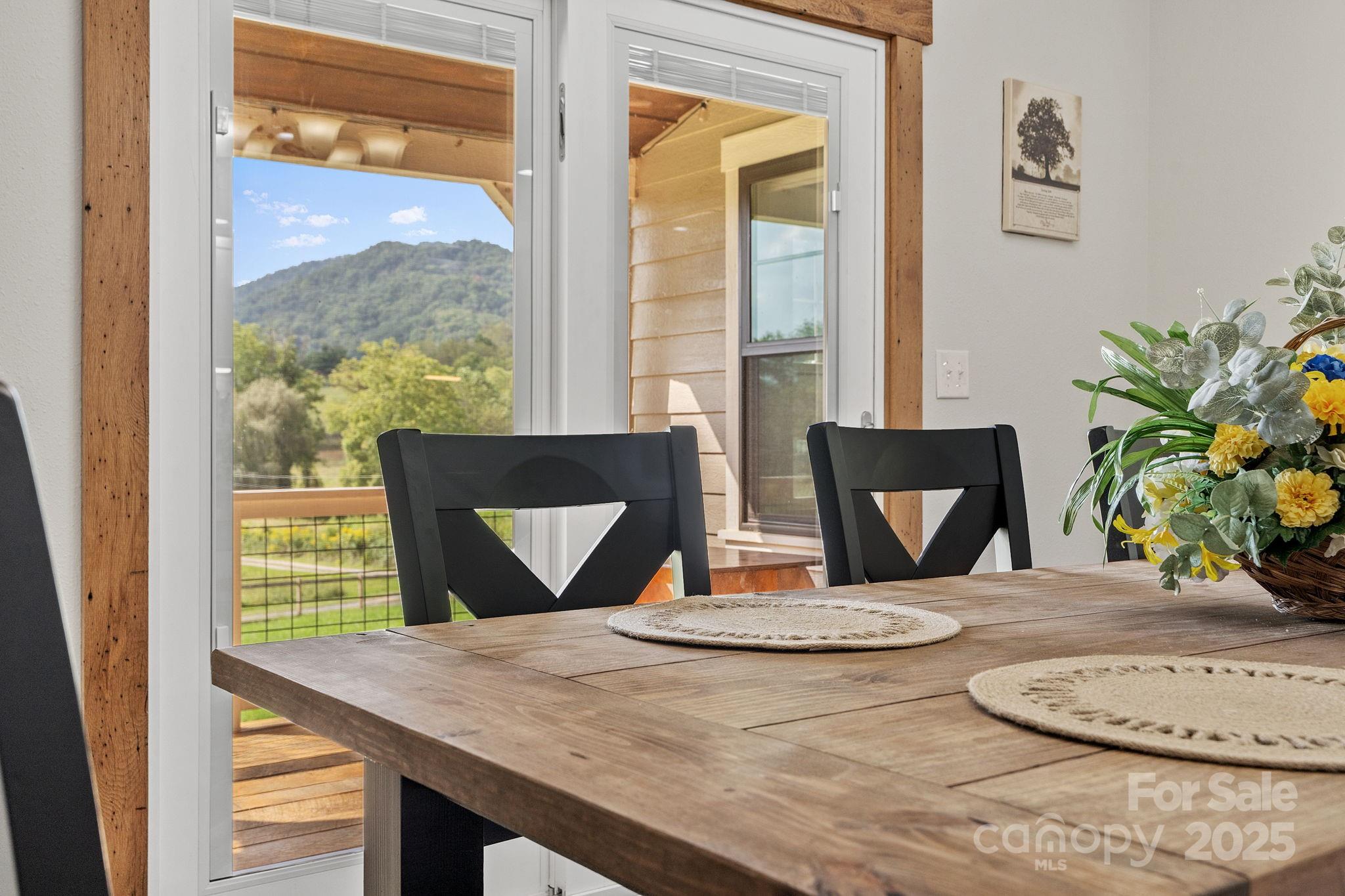 204 Mountain Spring Lane Canton, NC 28716 - Photo 20 of 45 a view of a dining room with furniture a potted plant and a table