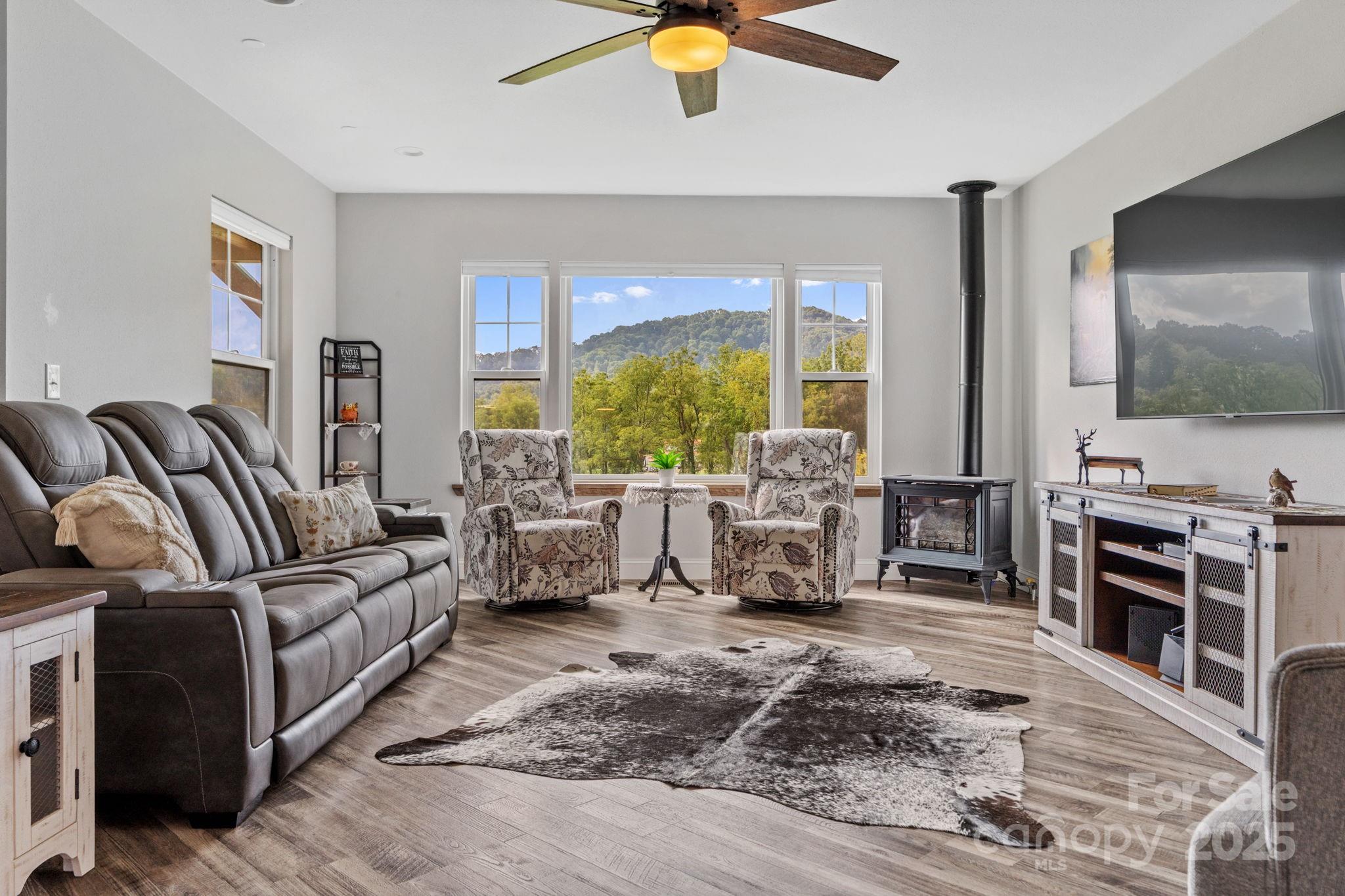 204 Mountain Spring Lane Canton, NC 28716 - Photo 5 of 45 a living room with furniture and a flat screen tv