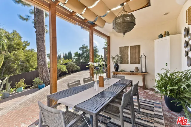 a outdoor space with furniture