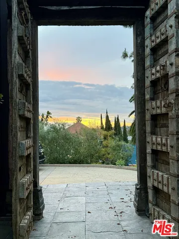 a view of balcony with an outdoor space
