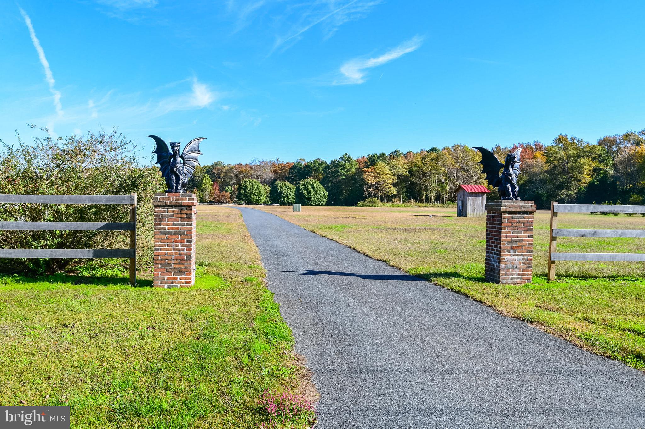 34645 Winding Road Frankford, DE 19945 - Photo 53 of 111 Entrance with brick pilings and statues