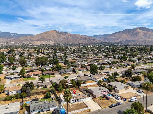 an aerial view of residential house with parking space