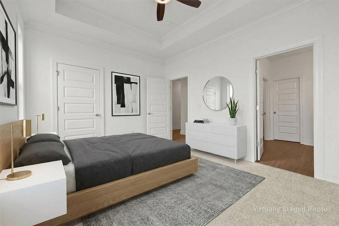 108 Oak Grove Road Norris, SC 29667 - Photo 26 of 35 This serene bedroom offers a tranquil retreat with elegant architectural details.