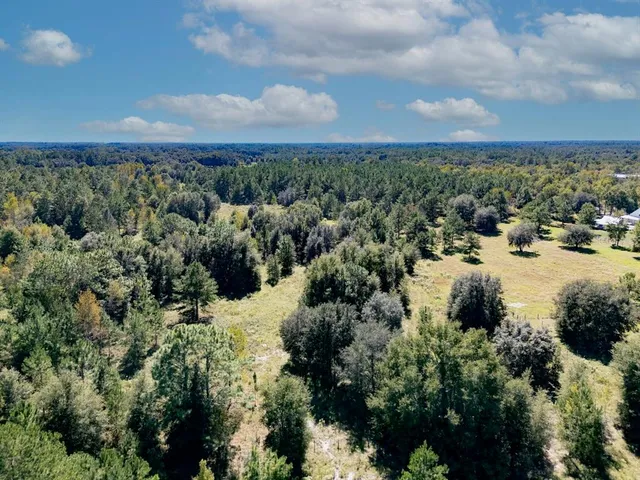 a view of a lake with middle of city and green space