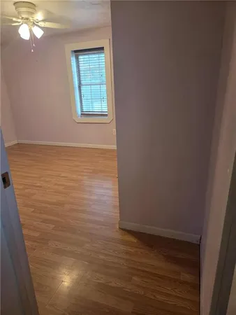 a view of a room with empty racks