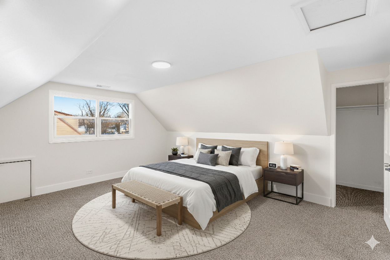 409 Winnemac Street Park Forest, IL 60466 - Photo 16 of 21 a bed room with a bed and a couch