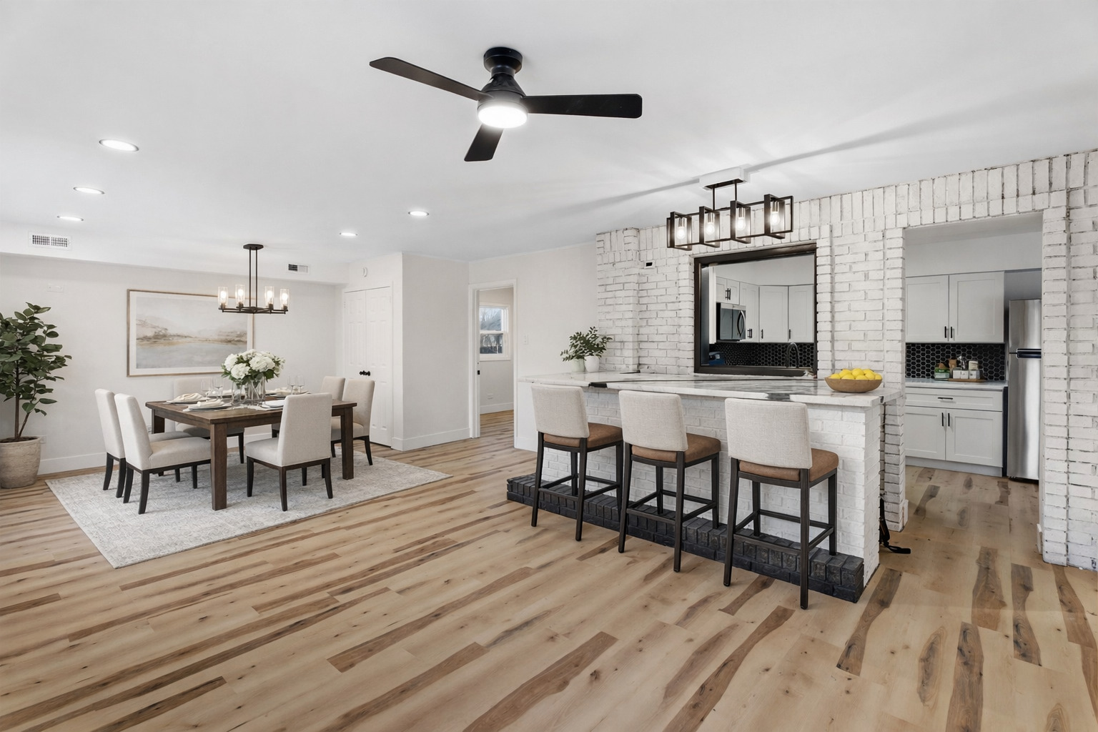 409 Winnemac Street Park Forest, IL 60466 - Photo 9 of 21 a view of a a dining room with furniture window and wooden floor
