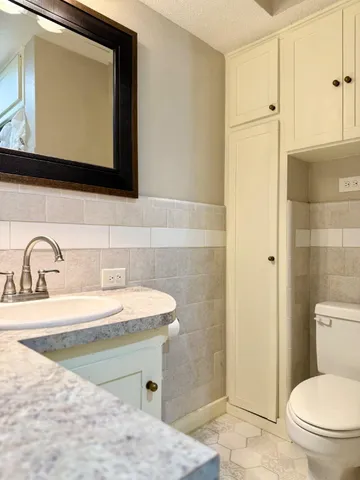 a bathroom with a sink and a toilet