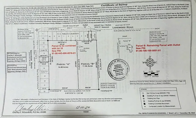 $159,900 | Parcel A Nestrom Road, Whitehall, MI 49461