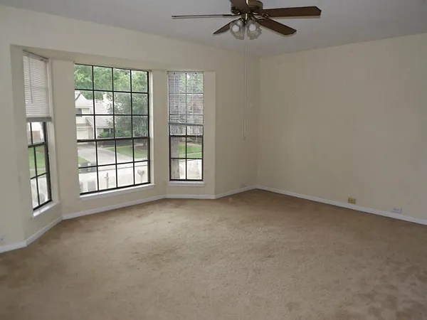 an empty room with a window