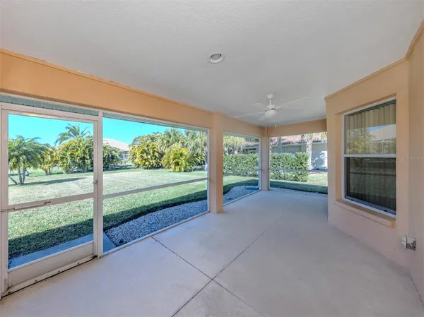 a view of a yard with an outdoor space