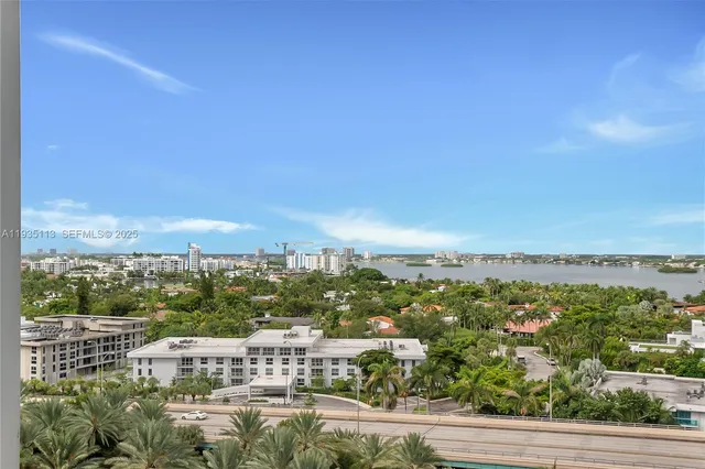 a view of a city with tall buildings