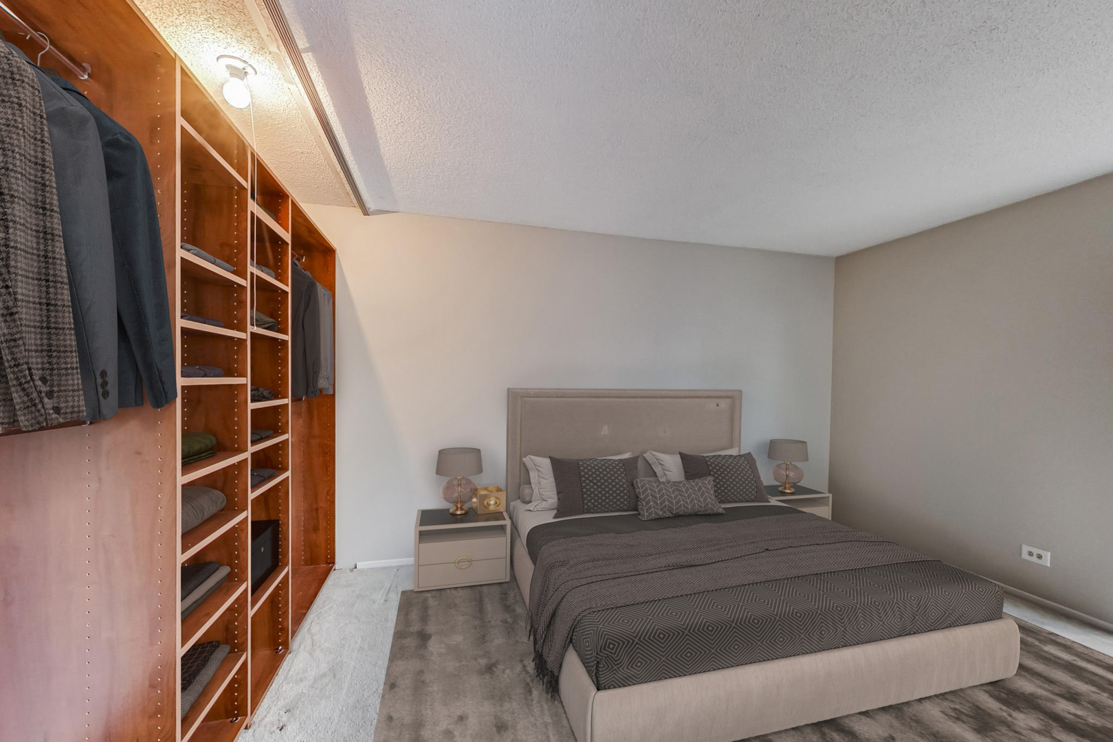 70 West Huron Street, Unit 1103 Chicago, IL 60654 - Photo 11 of 18 a bedroom with a bed and a closet