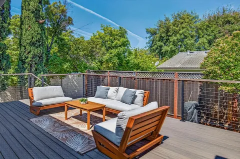 a outdoor view with a sitting space