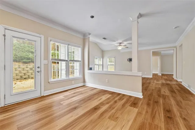a view of livingroom with hardwood