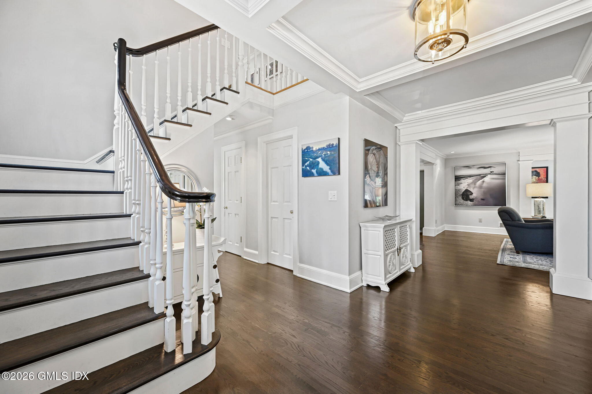 8 Haskell Lane Darien, CT 06820 - Photo 4 of 40 a view of entryway and hall with wooden floor