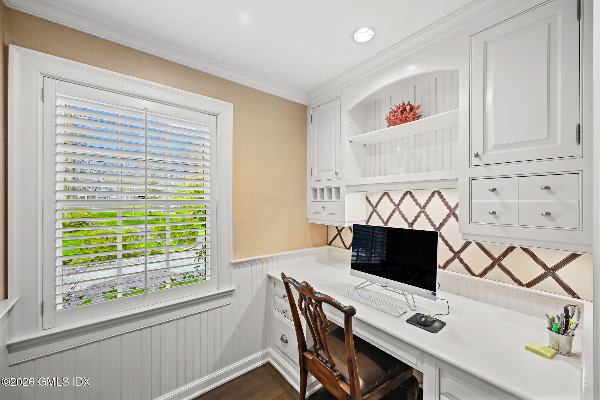 8 Haskell Lane Darien, CT 06820 - Photo 8 of 40 a view of a workspace with furniture and a window