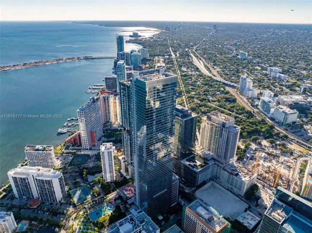 a view of a city with tall buildings