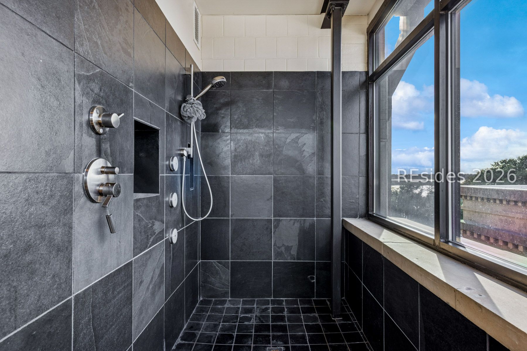 916 Bay Street Beaufort, SC 29902 - Photo 27 of 69 Walk In Shower with Natural Lighting