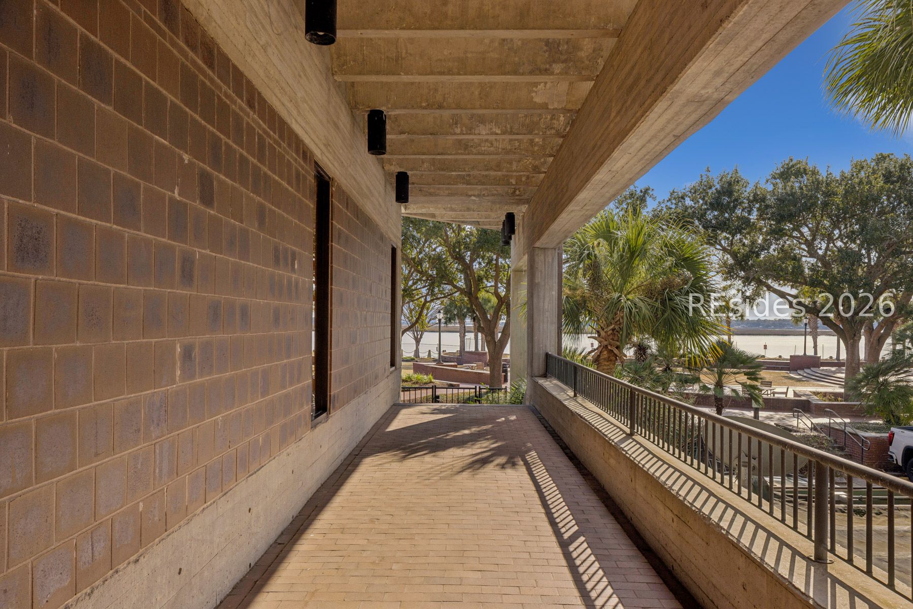 916 Bay Street Beaufort, SC 29902 - Photo 52 of 69 Side Terrace Highlighting Water & Park Views
