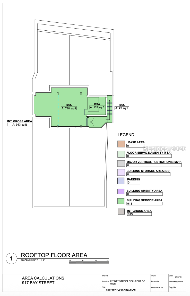 916 Bay Street Beaufort, SC 29902 - Photo 69 of 69 Roof Top Level, Floor Plan, 916 Bay St