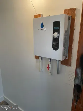 a view of a garden with an outdoor space