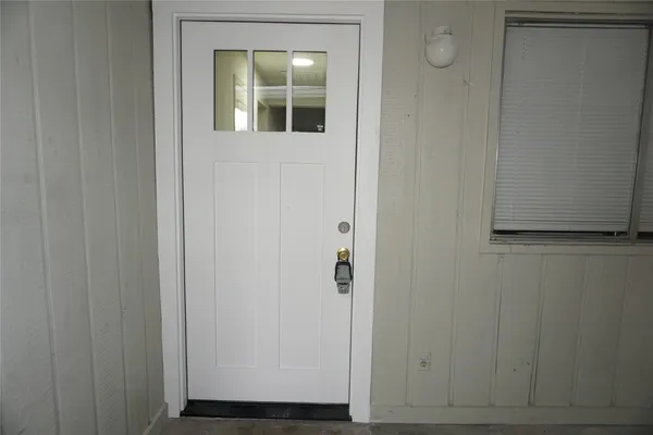 a view of front door